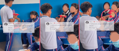 Escolar se arrodilla para entregar detalle a su amiga por San Valentín, pero ella lo tira al suelo Escolar se arrodilla para entregar detalle a su amiga por San Valentín, pero ella lo tira al suelo