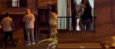 El final de la serenata fue impensado para el joven. No salió como lo esperaba: Joven dedica una serenata al ritmo de reguetón, pero recibe baldazos con agua