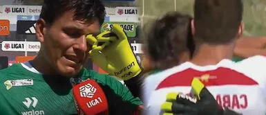 Banana Ruiz recordó a sus dos hijos luego de destacar con una notable atajada Banana Ruiz lloró en VIVO al recordar a sus hijos: "Están en el cielo, los extraño un montón"