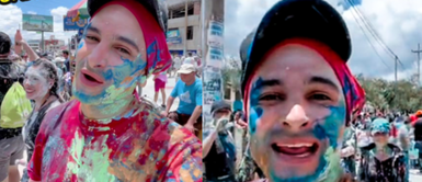 El creador de contenidos se volvió viral en las redes sociales. 'Influencer' español emocionado por celebrar el carnaval en Cajamarca: "¡Qué locazo!"