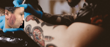 El joven dividió la opinión de los usuarios. Joven causa polémica en redes sociales al tatuarse una vagina en la cara