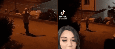 La misteriosa figura se volvió viral en redes sociales. Extraña figura causa terror en los vecinos por bailar en plena calle durante la madrugada