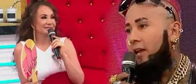 Janet Barboza recibe piropo de la mackyna, entrenador de Christian Domínguez, en América Hoy 'La Mackyna' pone en aprietos a Janet Barboza al bailarle en vivo: "Tengo un corazón gigante"