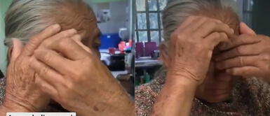 La adulta mayor se volvió viral en redes sociales. ¡Se emocionó! Adulta mayor rompe en llanto al recibir dinero de su nieta