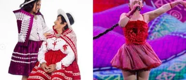 Milena Warthon con look en Viña del Mar Milena Warthon rompe esquemas en Viña del Mar con look glam rock andino y pasa a la final