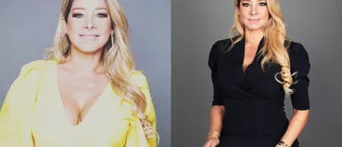 Sofía Franco con vestido floral Sofía Franco se roba el show en televisión con mágico vestido baby blue decorado con rosas