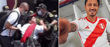 Gianluca Lapadula tiene tierno gesto con la mujer. Señora se desespera por entregar regalo a Gianluca Lapadula y él tiene tierna reacción con ella