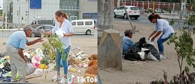 La señora se ganó la admiración de los usuarios. Señora regala comida a adulto mayor en situación de pobreza y usuarios la felicitan: "Buen corazón"