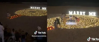 La escena se volvió viral en redes sociales. Prepara sorpresa para pedirle matrimonio a su novia, pero se le pierde el anillo