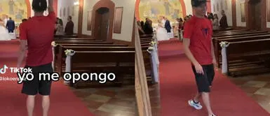 El joven puso momentos de tensión a la boda. Joven ingresó a una iglesia e interrumpió boda: "Yo me opongo"