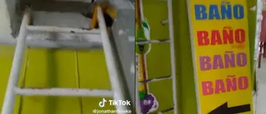 El hombre acudió a un peculiar baño en el Centro de Lima. Hombre queda sorprendido al acudir a un "baño para astronauta" en el Centro de Lima