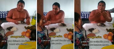 Padre de familia peruano es elogiado por usuarios por enseñarle a comer sangrecita a su hija: Esto es alimento Padre de familia peruano es elogiado por usuarios por enseñarle a comer sangrecita a su hija: "Esto es alimento"