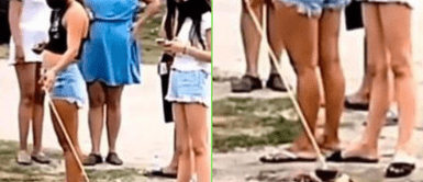 El cangrejo se quedó tranquilo al lado de su mamá humana. Joven sale a pasear con su cangrejo en la playa y sorprende a miles: "Los perros pasaron de moda"