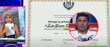 El espacio de ATV se comunicó telefónicamente con el gerente de la entidad estudiantil y señaló que el documento de Luisito Caycho tiene faltas ortográficas. Luisito Caycho falsificó diploma de chef y no sería dueño de restaurante en España