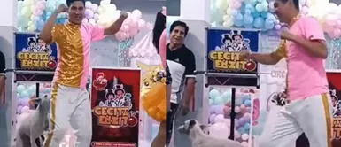 El joven continuó con su presentación musical, pese al pequeño percance. ¡No se rinde! Joven sufre mordida durante presentación, pero continúa bailando