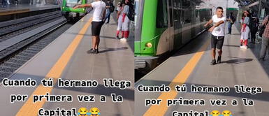 El joven cometió un tremendo error. Joven levanta la mano para detener el Metro de Lima y se vuelve viral en redes sociales