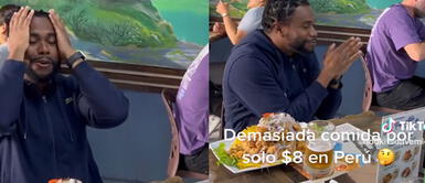 La reacción del ciudadano estadounidense se volvió viral en las redes sociales. Ciudadano norteamericano y su reacción al ver un plato grande con ceviche: "Demasiado para 8 dólares"