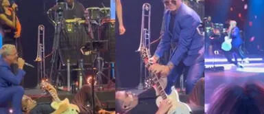 El video del incidente de Alejandro Sanz con su Guitarrista se hizo viral. Alejandro Sanz tira a su guitarrista en pleno concierto y este sigue tocando desde el suelo