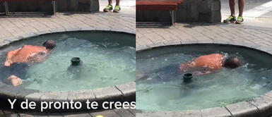 El hombre no se resistió al calor y entró a la pileta de la Costa Verde. Señor se mete a una pileta de la Costa Verde y usuarios reaccionan: "Se cree Aquaman"