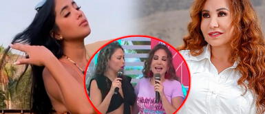 Janet Barboza se burla de Melissa Paredes con Adriana Quevedo en América hoy "Una dama en todo el sentido de la palabra": dice Janet a Adriana Quevedo. ¿Indirecta para Melissa?