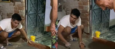 El joven se volvió viral al ayudar a su suegro. Joven visita a su enamorada y suegro lo hace trabajar: "Está ganando puntos"