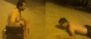 Los jóvenes se volvieron viral en las redes sociales. Peruanos parodian escena de "Titanic" en medio de la inundación y el video es viral: "Reapareció Jack"