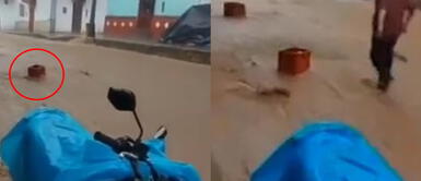 El hombre corrió para alcanzar las cajas con cervezas. ¡Sin miedo al huaico! Peruano se arriesga por salvar caja con cervezas: "Eso vale oro"