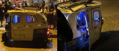 La peculiar escena se volvió viral en redes sociales. Cobra un sol por cruzar la calle en medio de la inundación: "Los mototaxistas facturan"