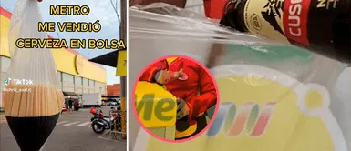 Metro vende cerveza en bolsa a cliente que no llevó botella para dejar: "¿Y sin cañita?" Metro vende cerveza en bolsa a cliente que no llevó botella para dejar: "¿Y sin cañita?"