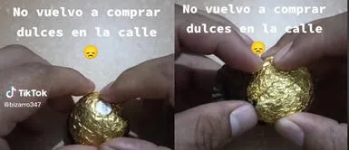 El hombre se sintió estafado al comprar el chocolate. Compra chocolate a ambulante, pero se sintió estafado al abrir la envoltura: "Te voy a encontrar"