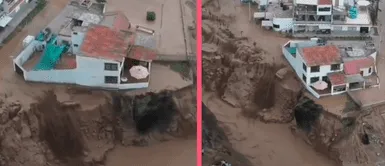 Vivienda en Punta Hermosa al borde del colapso gracias a los huaicos Vivienda en Punta Hermosa al borde del colapso gracias a los huaicos