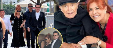 Magaly Medina llega al velorio para darle el último adiós a su padre, don Luis Medina. Magaly Medina se hace presente en el velorio de su padre junto a Alfredo Zambrano