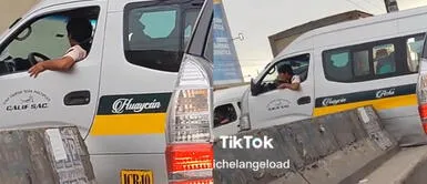 El conductor quiso desviarse, pero la pasó mal. Conductor de combi se quiso pasar de 'vivo' para esquivar tráfico, pero termina de la peor forma
