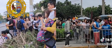 Los padres de familia acompañaron a sus hijos al examen. El mejor aliento: padres acompañan a sus hijos al examen de admisión de San Marcos