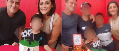 Karla y Christian celebran juntos el cumpleaños de su hijo Valentino Karla Tarazona y Christian Domínguez se lucen juntos celebrando el cumpleaños de su hijo: "Todos somos felices"