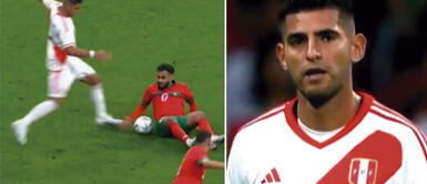Carlos Zambrano fue expulsado tras una falta en el minuto 78. La selección peruana empató 0-0 ante Marruecos "Esa patada era para los 'tombitos'": Hinchas de la selección peruana 'trolean' a Zambrano por su expulsión