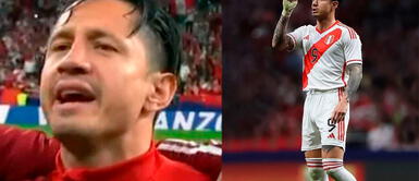 Gianluca Lapadula demuestra su pasión al cantar el himno nacional. Gianluca Lapadula y jugadores de la selección peruana cantaron a viva voz el himno nacional frente Marruecos