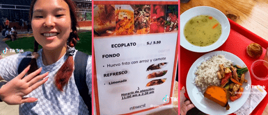 Alumna revela cómo es el menú de 5.50 en la PUCP y usuarios se indignan Alumna revela que la PUCP vende arroz con huevo a 5.50 y usuarios se sorprenden: "Qué barato"