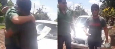 El ganador sorprendió al padre de familia con un bonito gesto. Papá sortea su auto para pagar la operación de su hija y el ganador se lo devuelve