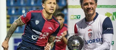 Gianluca Lapadula disfruta buen momento con la camiseta de Cagliari en la Serie B Orgullo peruano: Gianluca Lapadula fue elegido el mejor jugador de marzo de la Serie B