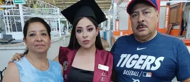 La joven celebró su graduación con sus padres. Se gradúa como ingeniera y se lo dedica a sus padres que son carniceros: "Gracias por confiar en mí"