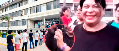 Madre se quitó la blusa en la calle para que su hija dé examen de admisión en UNMSM Madre se quitó la blusa en la calle para que su hija dé examen de admisión en UNMSM: "Por mi hija hago todo"
