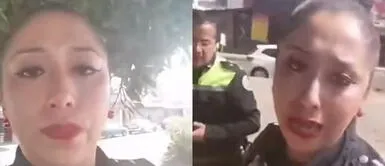 La joven se mostró ofuscada por la sanción que recibió. Policía se indigna tras recibir multa por estacionarse en sitio prohibido: "¡Muy mal que mis compañeros me hagan esto!"