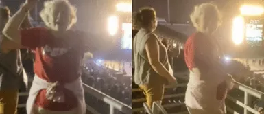 La señora bailó sin parar en el concierto del Grupo 5. ¡Alegría por el Grupo 5! Adulta mayor retumba el estadio con impactantes pasos de baile