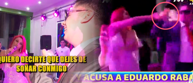 Deysi Araujo baña en gaseosa a su expareja Jackson Torres durante presentación Deysi Araujo baña en gaseosa a su expareja Jackson Torres durante presentación