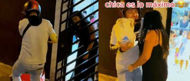 El repartidor se volvió viral por sus pintorescos pasos. ¡El 'Repartidor bailarín! Entrega pedido en vivienda y saca los pasos prohibidos al escuchar merengue
