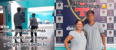 El joven recibió las felicitaciones de sus profesoras. Era el más 'chacotero' de su colegio, ingresó a San Marcos y sus maestras quedaron en 'shock'