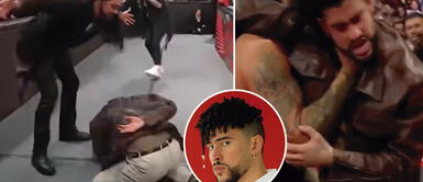 Bad Bunny recibió una tremenda golpiza en la WWE Lo agarraron de piñata: Bad Bunny sufrió puñetazos y lo tumbaron contra la mesa en la WWE