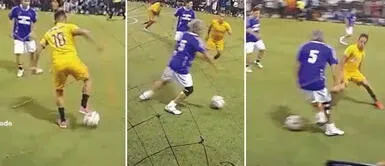 Christian Cueva fue captado jugando una 'pichanga' "Mi abuelito hizo babear a Cuevita": Adulto mayor hizo la de Ronaldinho al volante de Alianza Lima