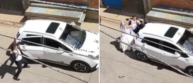 Vecinos ayudan a hombre a descubrir infidelidad de su reciente esposa en el carro de bodas y video se hace viral Vecinos ayudan a hombre a descubrir infidelidad de su reciente esposa en el carro de bodas y video se hace viral
